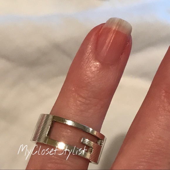SOLD-Gucci Sterling Silver G Logo Ring 6.5 925RARE - Picture 3 of 6